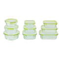 GLASSWELL 18 Piece Glass Food Storage Containers with Locking Lids  Airtight  Leak Proof BPA Free  Dishwasher  Oven  Freezer